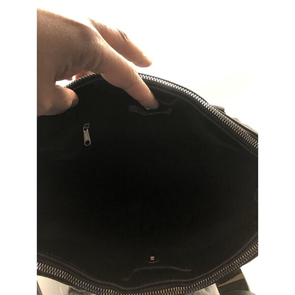 Kenneth Cole Reaction KN1659 Arbol Dome Satchel Handbag Black Zip & Snap Closure - Picture 6 of 9